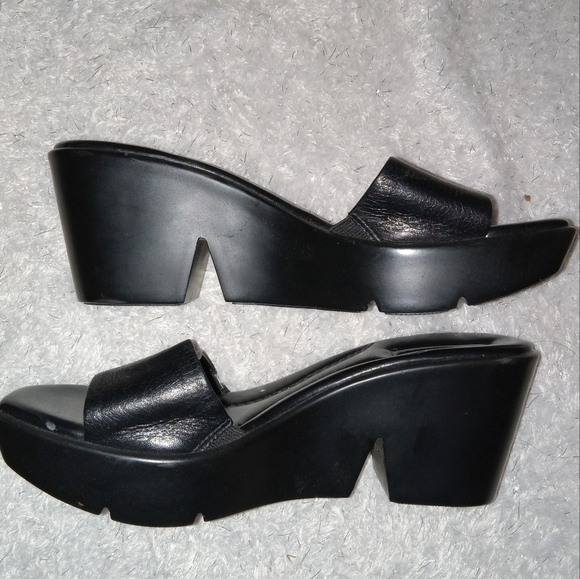 Nine West Black Enrichr Heeled Clog size 8M - Picture 5 of 8